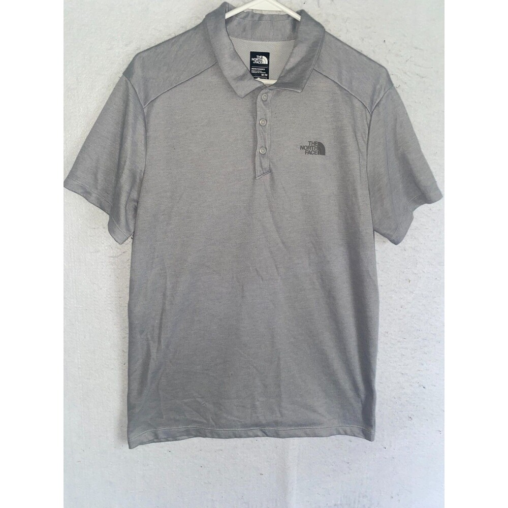 Men's The North Face Flashdry Cool Dry Pleated Standard Fit Polo Shirt M Gray